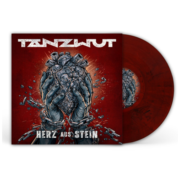 Vinyl "Herz aus Stein" - red marbled - limitiert